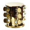 12 Spice Jars Rack With Lids Round Rotating Countertop