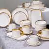 32PC White Gold Rim Premium Ceramic Dinner Set